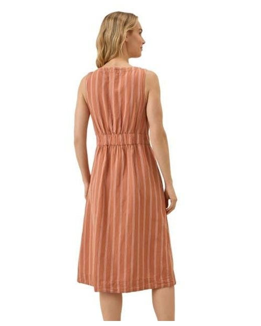 Pact Canopy Linen Blend Button-Front Dress Made With Organic Cotton in  Natural | Lyst