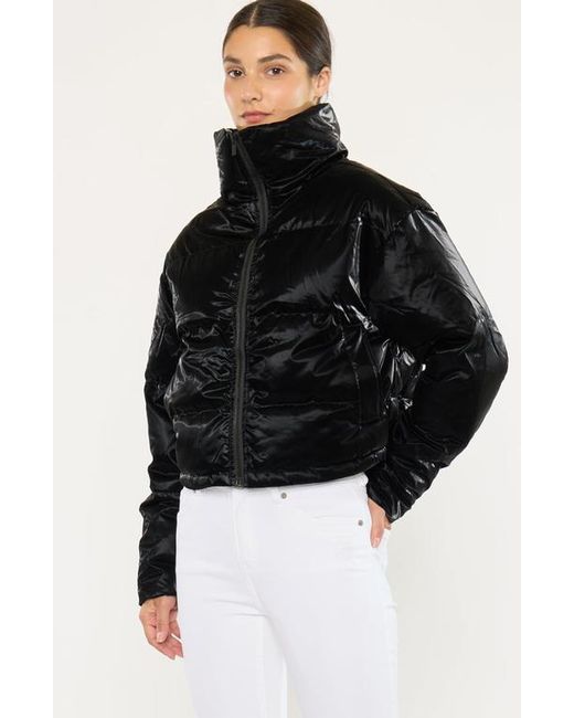 Kancan Black Lux Cropped Puffer Jacket