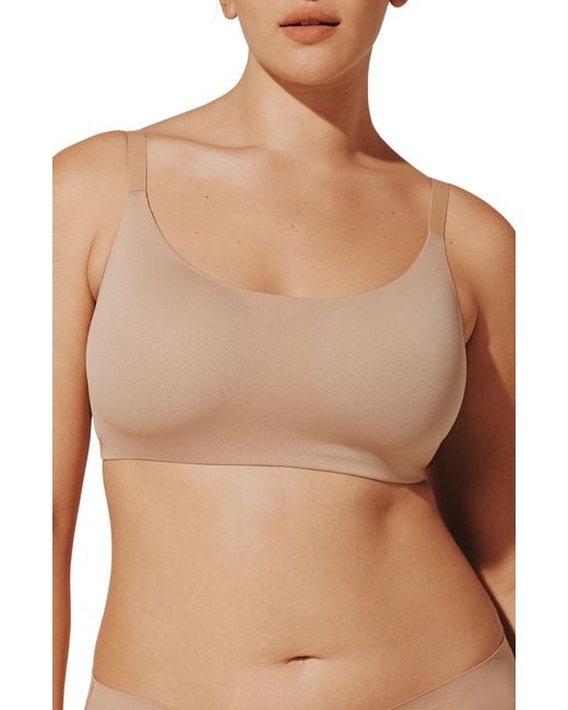 Thirdlove Brown Thermoregulating Tempsync Wireless Scoop Bra