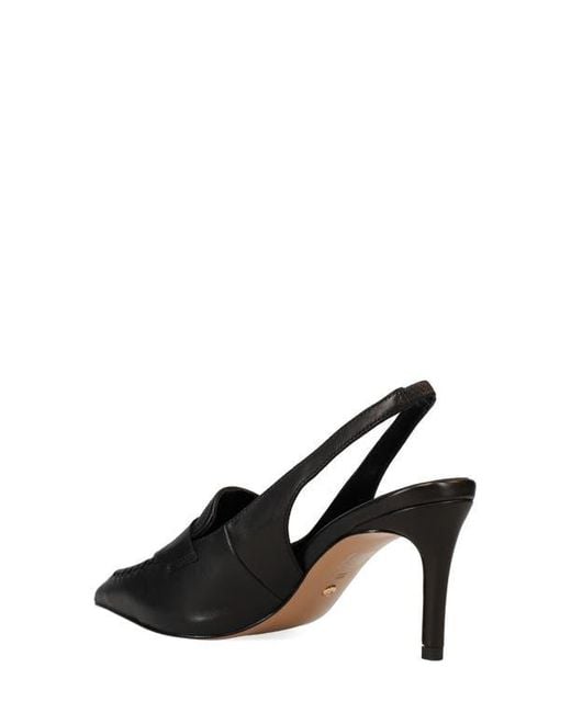 Pelle Moda Black Lucea Pointed Toe Slingback Pump
