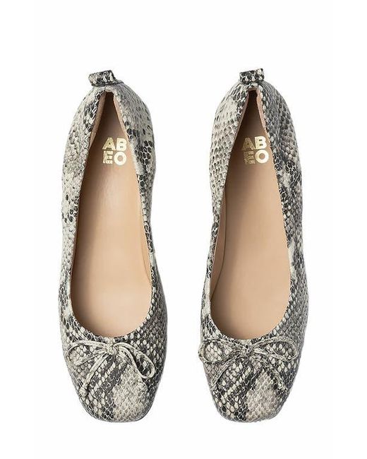 ABEO White Cadence Bow Ballet Flat