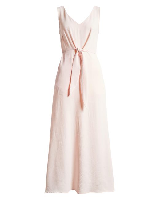 Halogen® Pink Halogen(r) Front Tie Maxi Dress