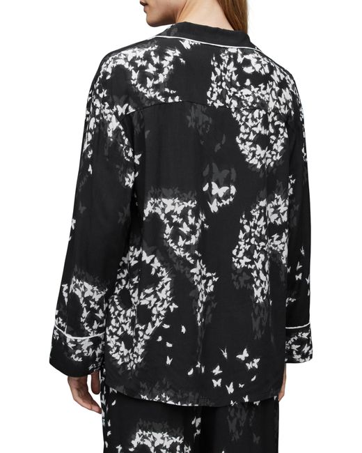 AllSaints Black Safi Orsino Pajama Shirt