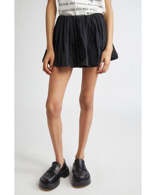 JW Anderson Gathered Taffeta Circle Skort in Black | Lyst