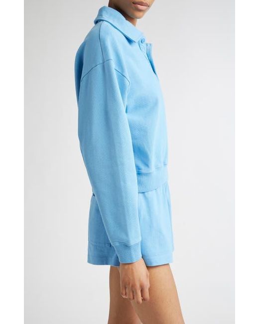 Sporty & Rich Blue Wellness Club Polo Sweatshirt