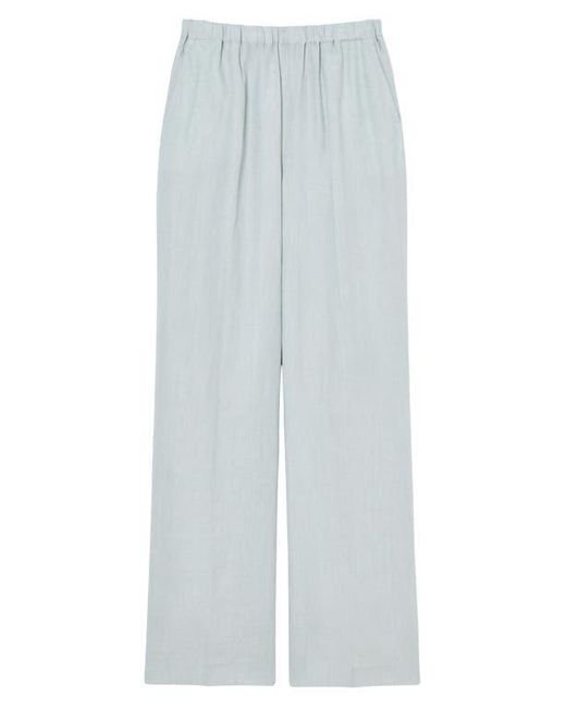 Marina Rinaldi Blue Rocco Wide Leg Linen Pants
