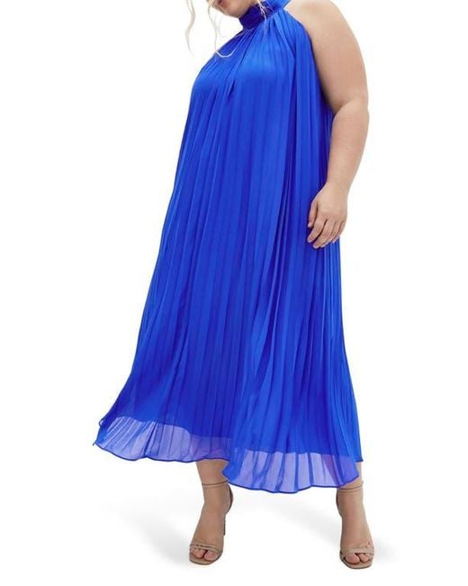 City Chic Blue Aida Sleeveless Maxi Dress