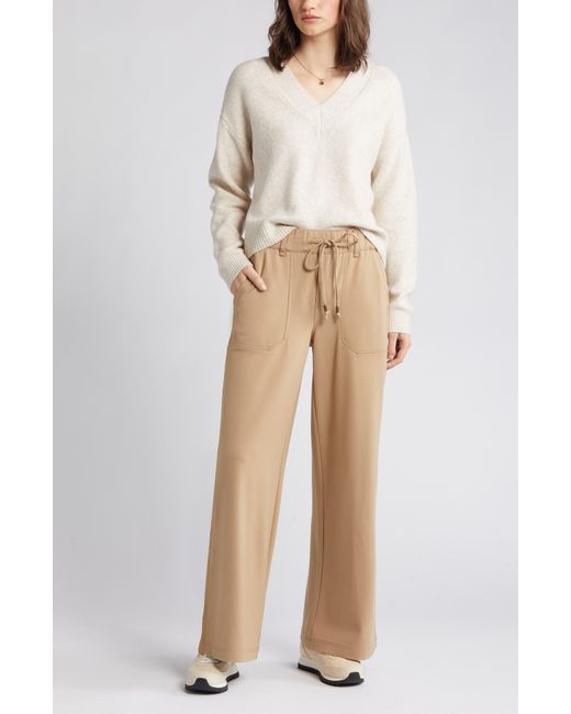 Wit & Wisdom Natural 'ab'leisure Pull-on High Waist Wide Leg Knit Pants