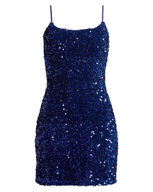 BP. Blue Night Out Sequin Camisole Dress