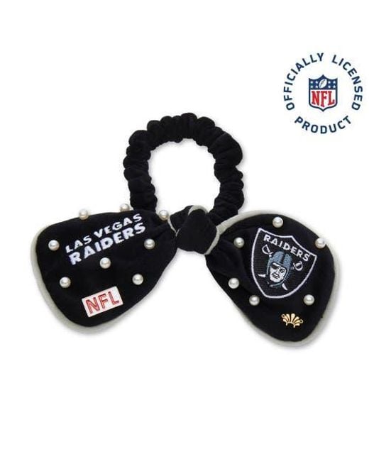 Lele Sadoughi Black Las Vegas Raiders Bow Scrunchie