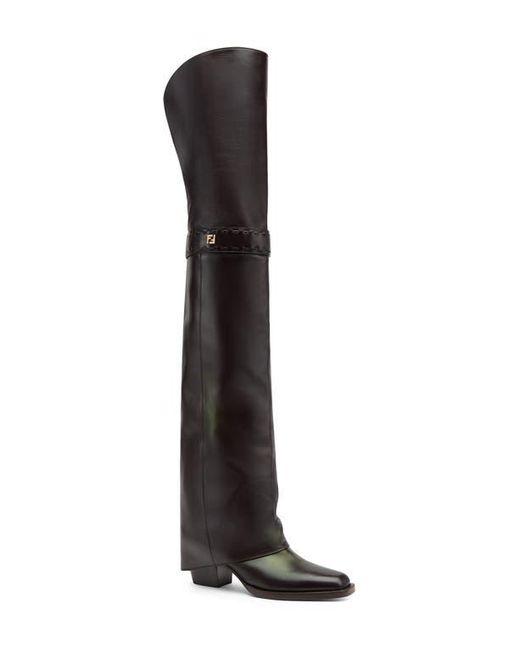 Fendi Black Show Thigh High Boot