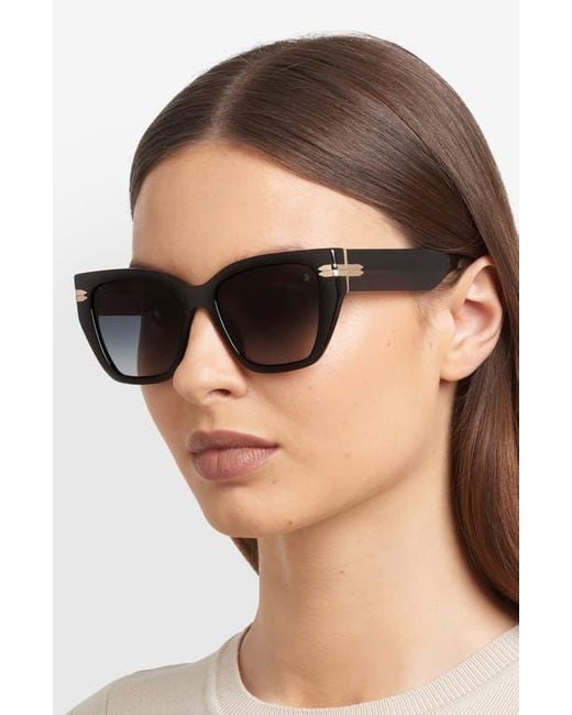 Stuart Weitzman Black 53Mm Gradient Cat Eye Sunglasses