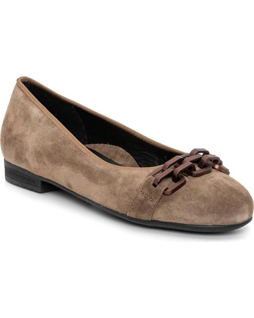 Ara Brown Scout Chain Ballet Flat