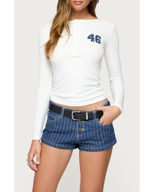 Edikted White 46 Henley Top