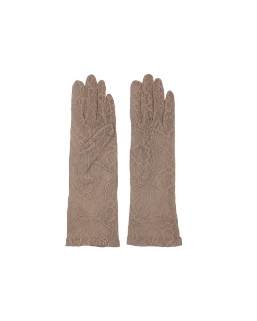 Agnelle Brown Lace Gloves