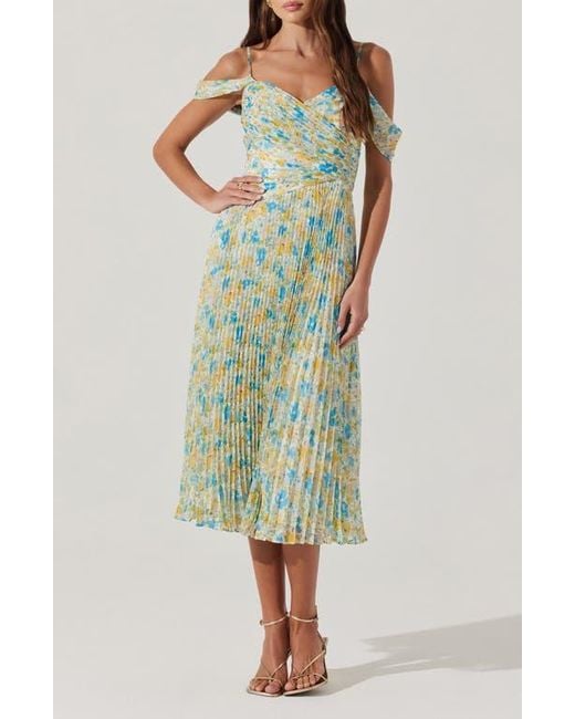 green floral cold shoulder dress Girl's 3D Floral Cold Shoulder Gown by Rachel Allan RQ4041 main image 1