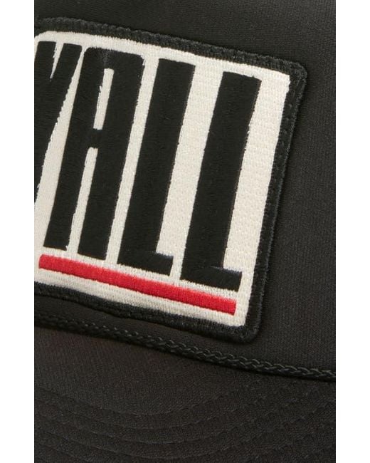 Friday Feelin Black Y'All Patch Trucker Hat