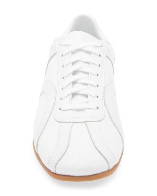 Totême  White Canvas Low Top Sneaker