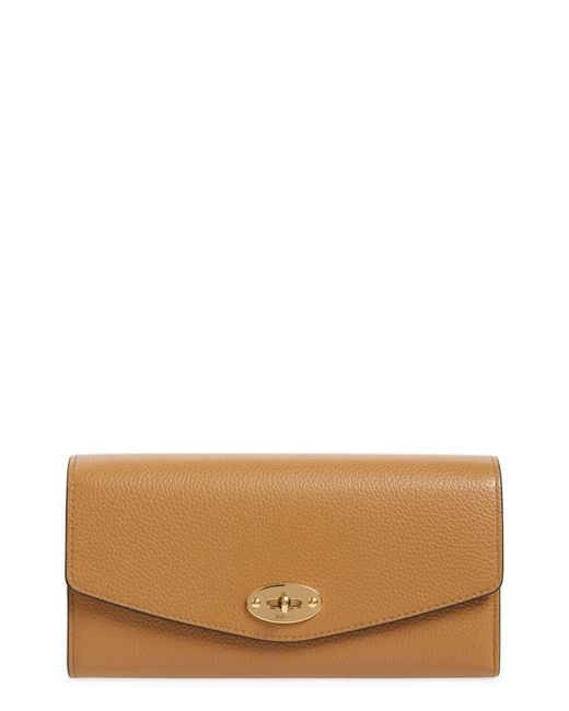 Mulberry Brown Darley Leather Continental Wallet