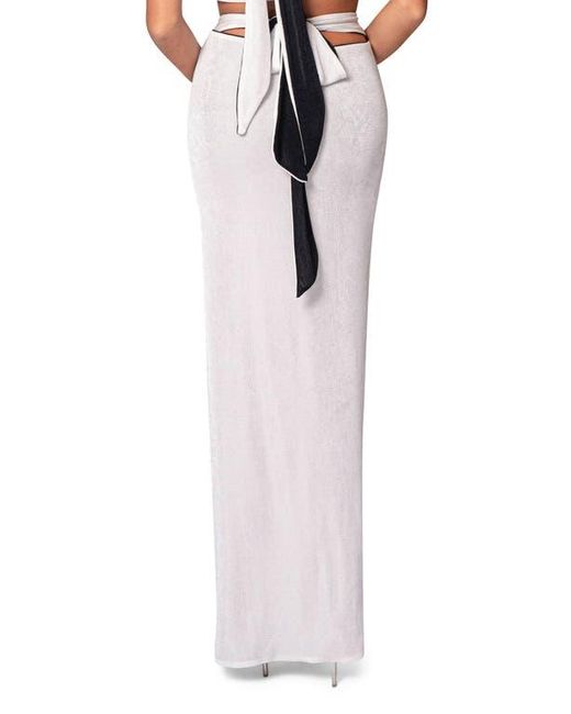 JLUXLABEL White Venus Reversible Maxi Skirt