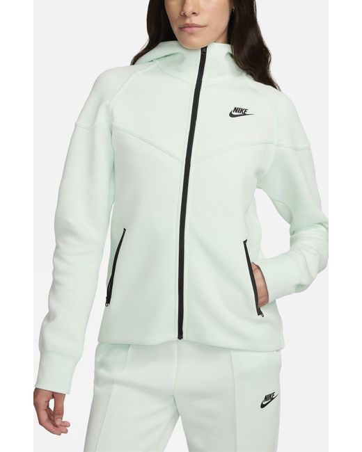 Nike White Sportswear Tech Fleece Windrunner Zip Hoodie