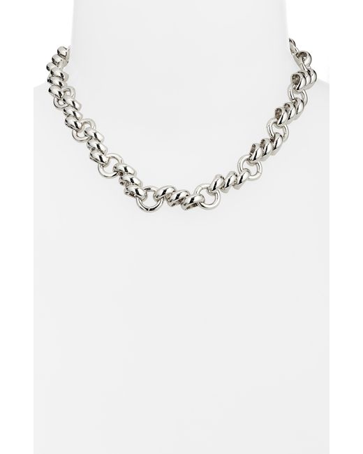 Nordstrom White Fancy staggered Chain Necklace