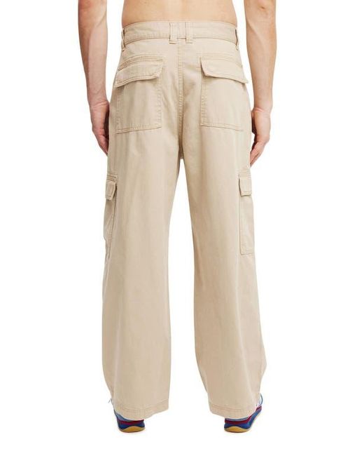 Cotton On Natural Axel Super Baggy Cargo Pant for men
