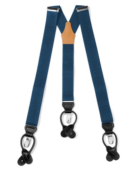 Cufflinks Inc. Blue Solid Adjustable Suspenders for men