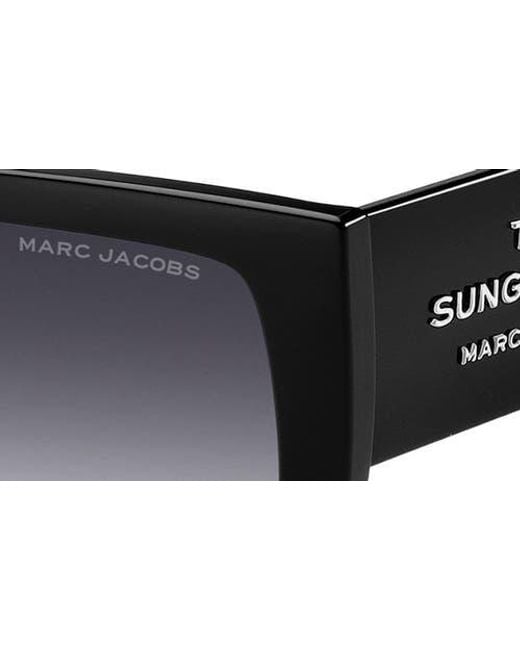Marc Jacobs Black 53Mm Gradient Rectangular Sunglasses