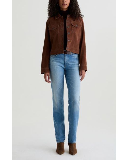AG Jeans Blue Sandra Low Rise Straight Leg Jeans