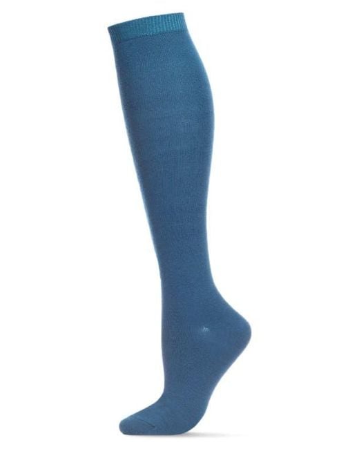 Memoi Blue Soft Knee High Socks
