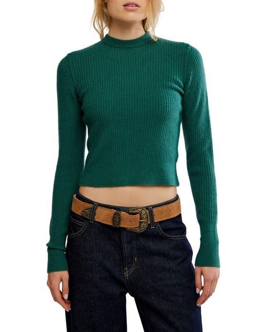 Free People Green Even After Rib Sweater