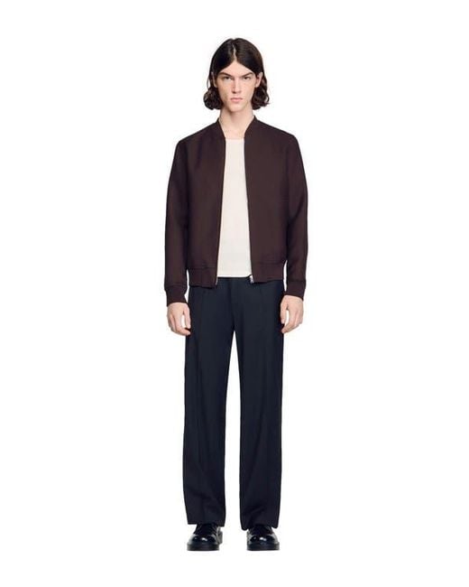 Sandro Purple Zip-Up Jacket for men