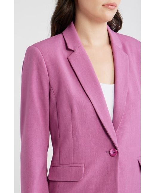 Tahari Pink One-Button Blazer