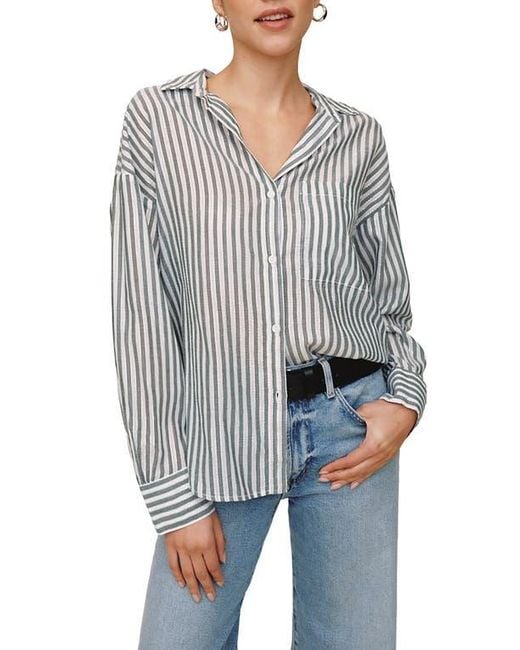 Bella Dahl Gray Oversize Pocket Shirt