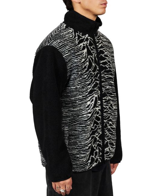 Pleasures Black X Joy Division Disorder Fleece Jacket for men