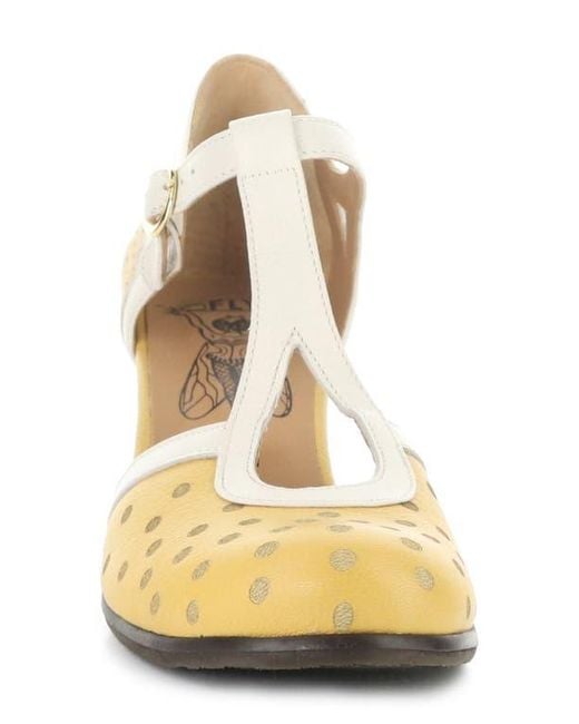 Fly London Metallic Blef T-Strap Pump