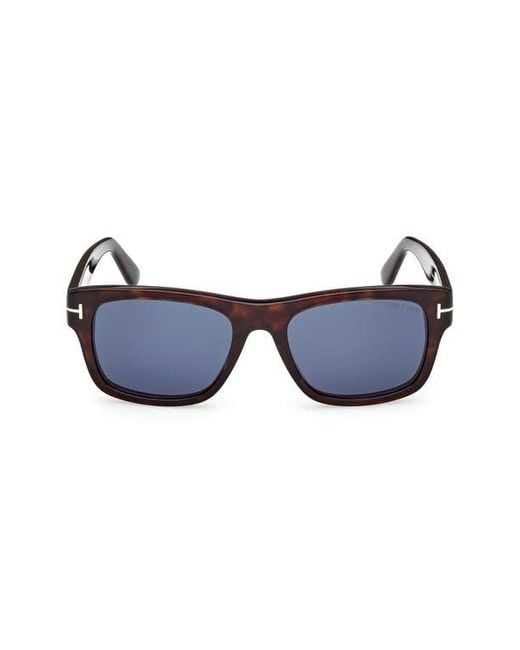 Tom Ford Blue Smith-02 55Mm Rectangular Sunglasses for men