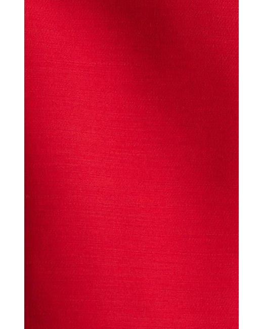 Valentino Garavani Red Bow Detail Crepe Couture Minidress