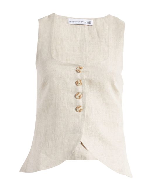 Faithfull The Brand Natural Stanze Linen Vest