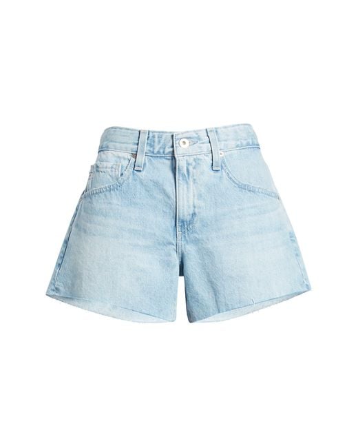 AG Jeans Blue Hailey High Waist Relaxed Denim Cutoff Shorts