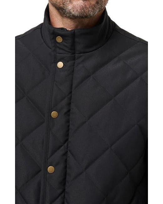 Travis Mathew Black Highlander Quilted Twill Jacket for men