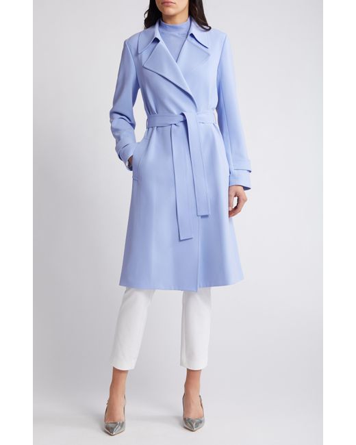 Theory Blue Oaklane Admiral Crepe Trench Coat