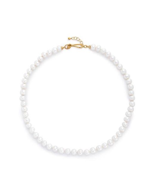 Monica Vinader White Nomade Bold Pearl Necklace
