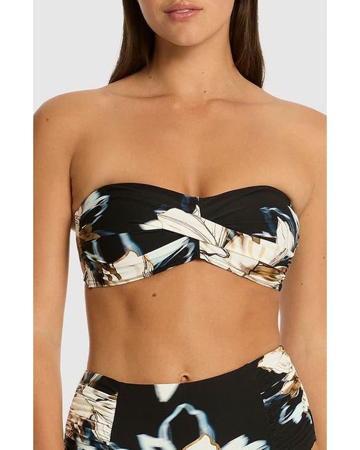 Sea Level Black La Luna Twist Front Bandeau Bikini Top