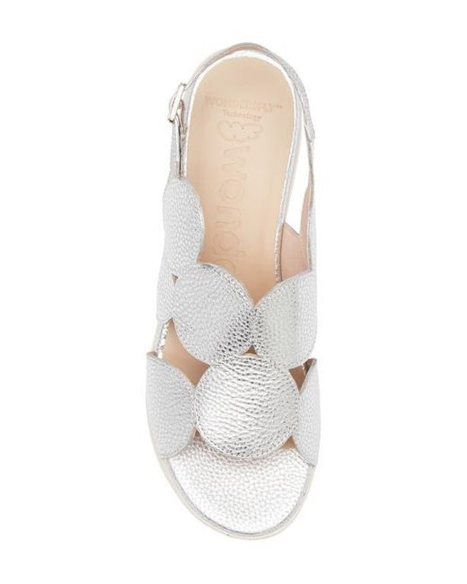 Wonders White Platform Sandal