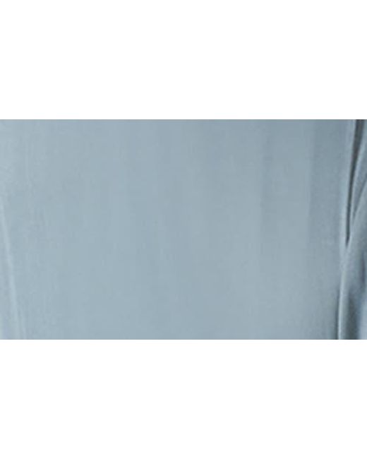 Steve Madden Blue Bei Long Sleeve Tiered Satin Midi Dress