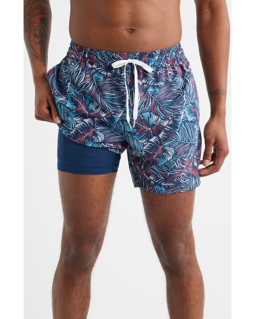 Chubbies Blue The Bahamians Classic Lined 5.5-Inch Swim Trunks for men