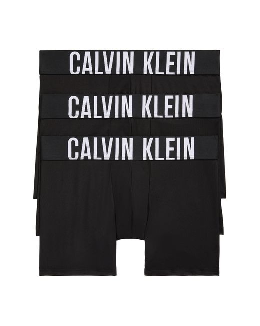 Calvin Klein Black 3-pack Intense Power Microfiber Boxer Briefs for men