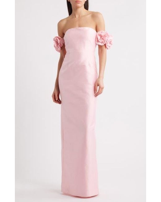 Likely Azi Off The Shoulder Column Gown in Pink | Lyst Likely Azi Off The Shoulder Column Gown in Pink | Lyst